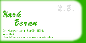 mark beran business card